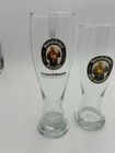 3 Different Franziskaner Spaten Munich Weissbier Weizen German Beer Glasses