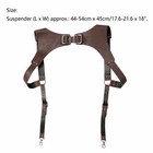 Brown Vintage Leather Suspenders Braces Shoulder Strap Belt Harness For Men O6m3
