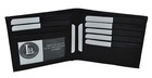 Leatherboss Genuine Leather Men Multi Card Holder Bifold Wallet  Black