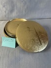 Vintage 1950 s Otagiri Japan Laquerware Coaster Set  Gold Original Sticker