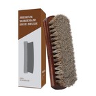100  Horsehair Shoe Brush - 7  Solid Beech Wood Leather Shine 7  Brush 1pc