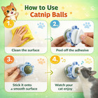 3pcs Natural Catnip Kitten Mint Balls Safe Healthy Teeth Cleaning Dental Cat Toy