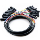 8 Channel Snake Cable 8 Pairs Male To Female 3 Pin Xlr Audio Balanced Connectors