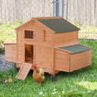 Large Chicken Coop With Wheels Wooden Hen House Mobile Poultry Cage Chicken Run
