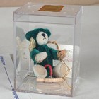 1995 Deb Canham Darcy Miniature Teddy Bear Green Velvet Bear Little Gem Coa