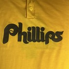 Vintage Phillips Baseball Jersey Shirt Size Large Yellow Made In Usa