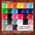 Jewhiteny 30pcs Gel Nail Polish Kit With 27 Colors   Matte Top Coat  Base Coat A