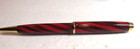 Terzetti Red Swirl Metal Brass Ballpoint Pen pouch-new  2023