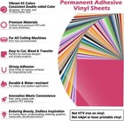 65 Pack Permanent Adhesive Vinyl Sheets 12x12 Assorted Colors