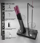 2 In 1 Incense Holder For Sticks Incense Burner Holder With Storage glass Upside