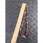 Lampwork Glass Bead Necklace And Amethyst Citrine Drop Earring Set Handmade