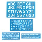 4 Pcs pk 1-1 8  Alphabet Letters   Numbers Stencils Plastic Set 8 10 20 30mm