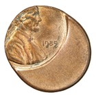 1985  Lincoln Cent- 48  Struck Off Center Error- Smh 1601