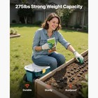 Rolling Garden Cart With Seat 276 Lbs Plastic Garden Scooter Storage Bin   Seat