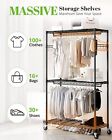 Hokeeper Heavy Duty Garment Rack Clothes Rack Rolling Hanging Clothing Organizer