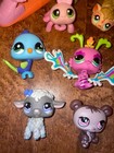 Hasbro Littlest Pet Shop Figure Lot Bobblehead Wolf Cat Lamb Bird Bunny