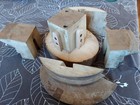 Vintage 5 Piece Millinery Puzzle Antique Capitol Hat Wood Block Mold 9682