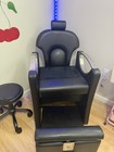Backwash Unit Black Shampoo Chair W  Footrest  Ergonomic  Easy-clean 41 3in