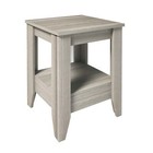 One Shelf Open Storage Nightstand  Grey