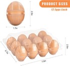 100 Packs Egg Cartons Cheap Bulk Plastic For 12 Eggs Clear Egg Cartons