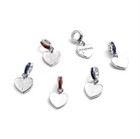 V100 S925 Sterling Silver France French  Flag Dangle Charm