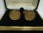 Set Of Merrill Lynch Bull Cufflinks Gold-tone Outline