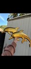 Large Brass Dolphin Wall Art Figure Decor Collectible Unique 