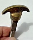 Vintage Thumb Lock Turn Knob Lever Old Door Salvage Hardware Brass