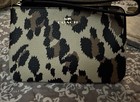 Coach Leopard Print Corner Zip Wristlet  New