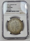 1927 Germany Silver 5 Mark Ngc Au Detail Oak Tree Weimar Silver  v923