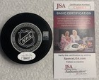 Andrew Cristall Autograph Signed Nhl 2023 Draft Hockey Puck Jsa Coa Washington