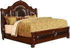6pc Cal King Traditional Bedroom Set  Solid Wood Furniture Set  Cherry Finish