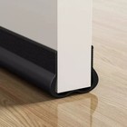 Under Door Bottom Seal Strip Stopper Adjustable Twin Door Draft Guard  white 