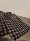 Primitive Farmhouse Set Of 3 Homespun Towels  Navy Blue  19   x28   