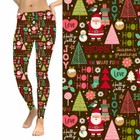 Santa Holly Ornament Christmas Holiday Women s Leggings Tc2 Ext Plus Size 20-26