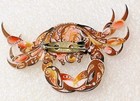 Crab Cancer Zodiac Astrology  Multicolor Flat Acrylic Pin Brooch Jewelry