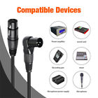 90 Right Angle 3 Pin Xlr Male To Female Cable Balanced Microphone Audio Cord 1m