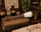 Antique Coors Usa Porcelain Laboratory Pestle Wood Handle Apothecary 10   