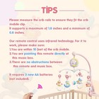 Baby Crib Mobile Music Lights Remote Nursery Rotating Moon   Star Led Projection