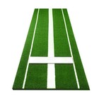 Softball Pitching Mat 10x3ft - Artificial Grass With Powerline   Carry Strap