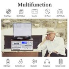 Record Player 9 In 1 3 Speed Bluetooth Vintage Turntable Cd Cassette Vinyl Pl   
