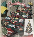 Bucilla Felt Merry   Bright Christmas Tree Kit Lights Up Sequins Beads New 2016