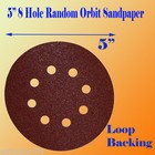 5  8 Hole 60 120 240 Grit Sandpaper Disc Hook   Loop Sander Air Dewalt Sheet