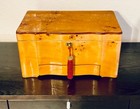 Thompson Cigar Humidor Burl Wood   Mahogany Box -cedar Lined Hygrometer 2 Keys