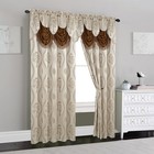 Luxurious Beautiful Curtain Panel Set With Attached Valance And Backing 54 X 84