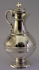 English Victorian Sterling Silver Holy Communion Wine Jug C1850s Religious