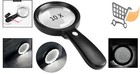 Magnifying Glass With Light 10x Handheld Led Illuminated Large Magnifier