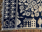 Antique Hand Woven Overshot Coverlet Initialed C g  And Dated 1846