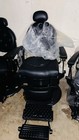 Black Barber Chair Salon Styling Chair With Headrest And Footrest