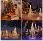 Smart Led Lights 6ft Christmas Cone Tree With Star Topper Christmas Tree 8 Modes